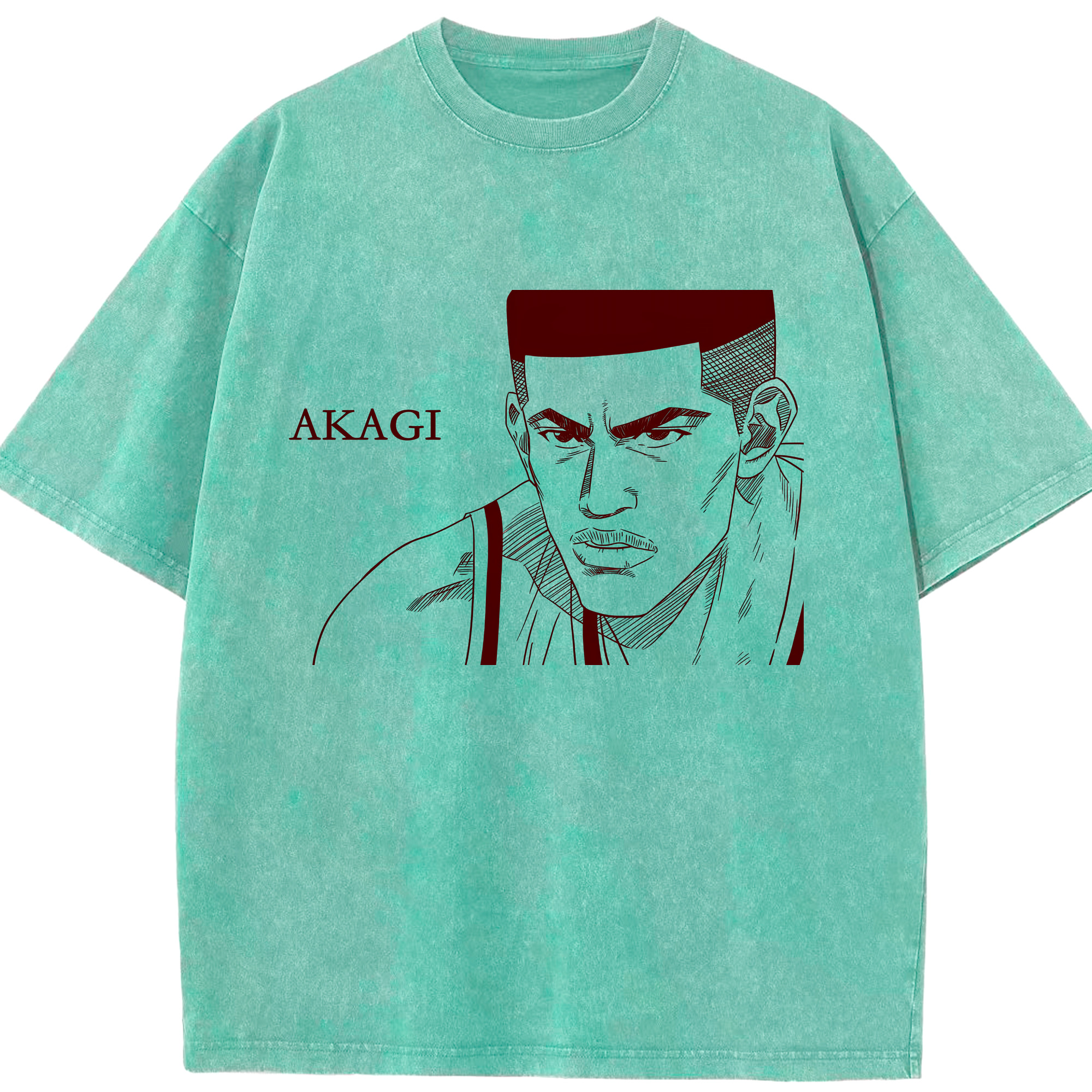 （画像用） SLAM DUNK／スラムダンク 綿100% ヴィンテージ風 半袖Tシャツ（フロントプリント）